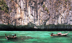 Turquise waters around Krabi